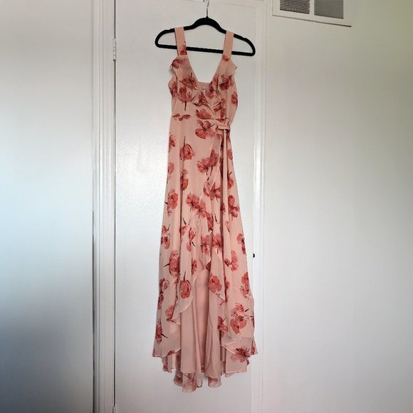 Hutch Pink Terracotta Tossed Tulips Dress XS - Picture 2 of 7
